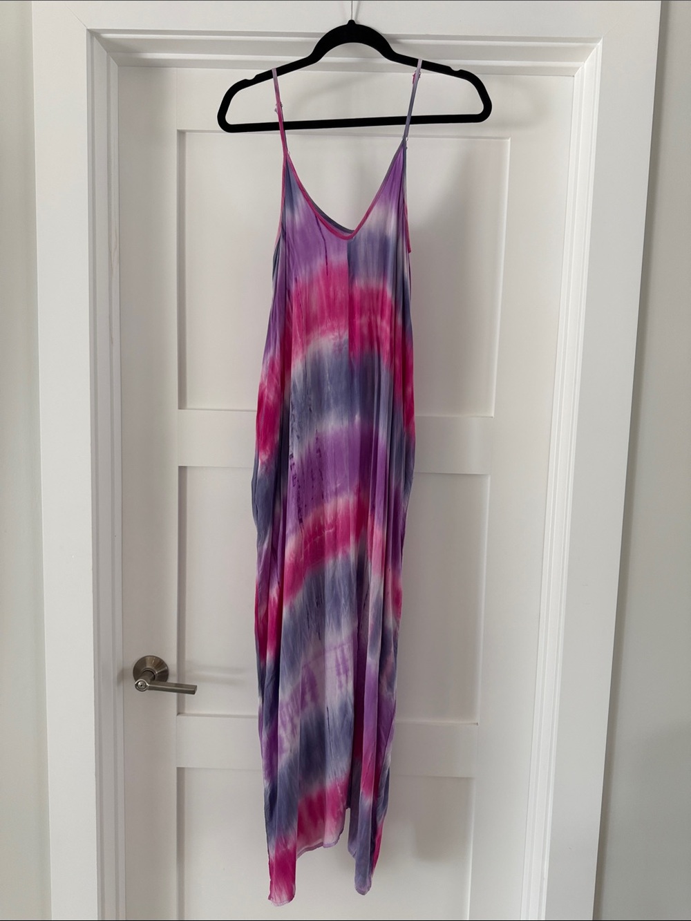 lovestitch Pink & Purple Tie-Dye Maxi Dress